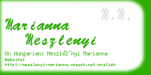 marianna meszlenyi business card